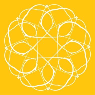 Mandala yayılıyor. Dairesel geometrik motif, simge, şekil - stok vektör çizimi, klip- sanat grafikleri