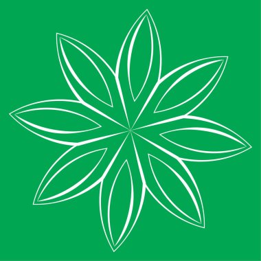 Mandala yayılıyor. Dairesel geometrik motif, simge, şekil - stok vektör çizimi, klip- sanat grafikleri