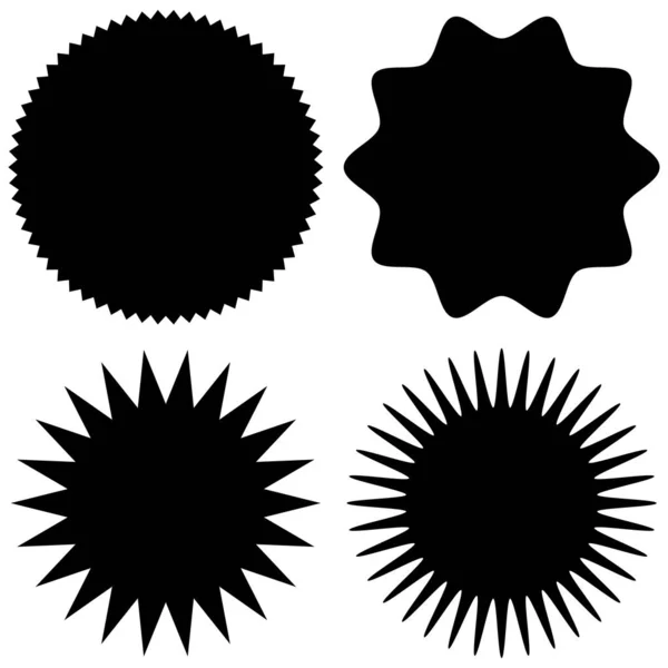 Set Schwarzer Und Weißer Vektorsymbole — Stockvektor