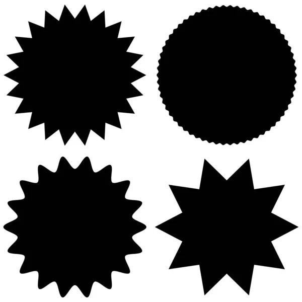 Schwarzweiß Vektorillustration Eines Sterns — Stockvektor