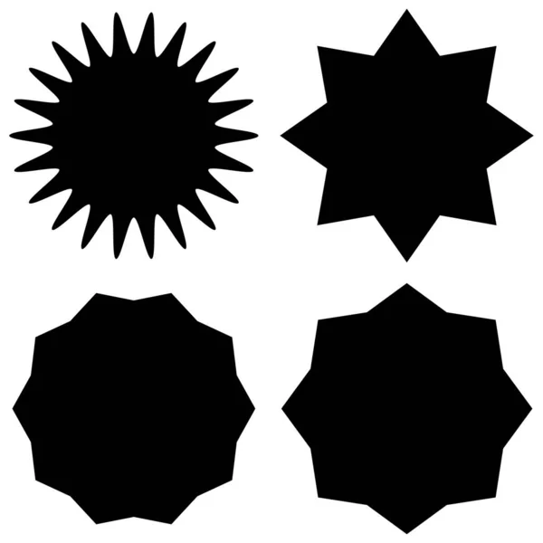 Star Symbol Schwarz Weiß Illustration — Stockvektor