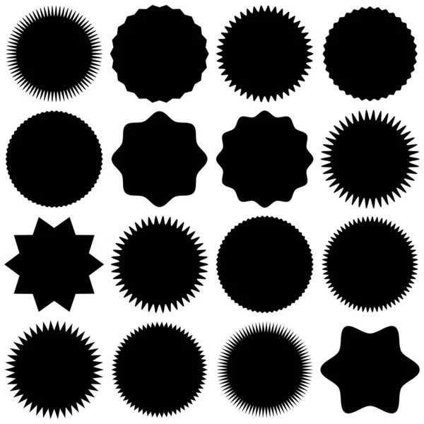 Farklı şekillerin oluşturduğu siyah ve beyaz vektör çizimleri