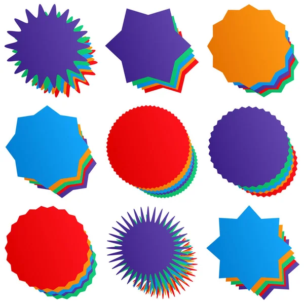 Yıldız patlaması, güneş patlaması fiyat etiketi, boş, boş alan etiketi. Fiyat flaş düğmesi, iğne şekli