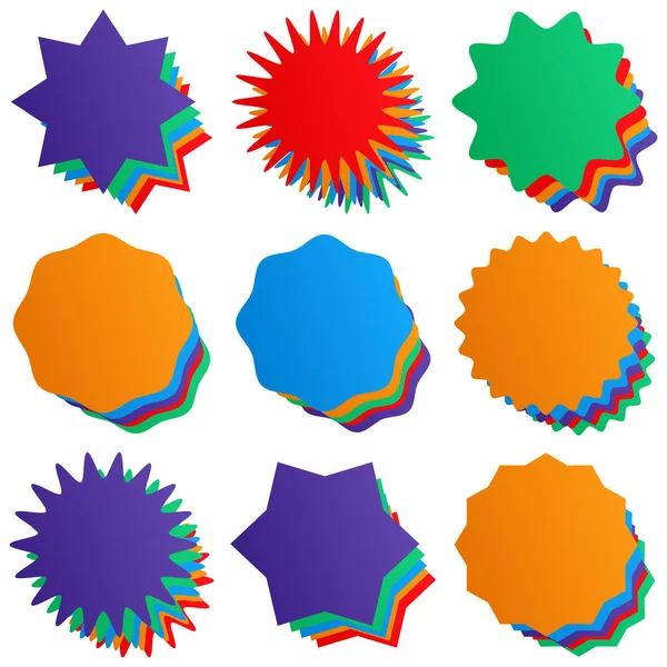 Yıldız patlaması, güneş patlaması fiyat etiketi, boş, boş alan etiketi. Fiyat flaş düğmesi, iğne şekli