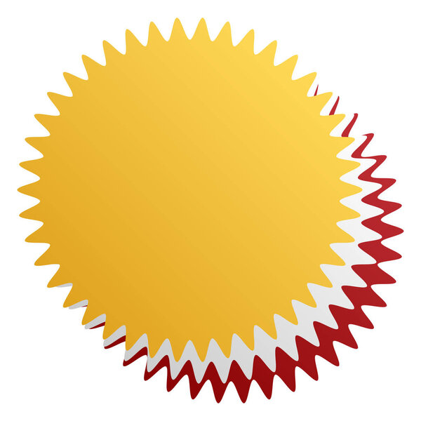 Gold, silver, bronze plaque, banner and seal. Precious metal badge, label and tag icon