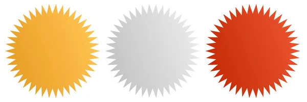 Zlato Stříbro Bronzová Plaketa Prapor Pečeť Precious Metal Badge Label — Stockový vektor