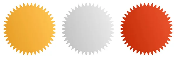 Zlato Stříbro Bronzová Plaketa Prapor Pečeť Precious Metal Badge Label — Stockový vektor