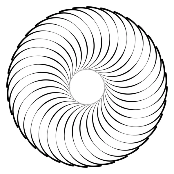 Espiral Redemoinho Girar Girar Elementos Design Vetor — Vetor de Stock