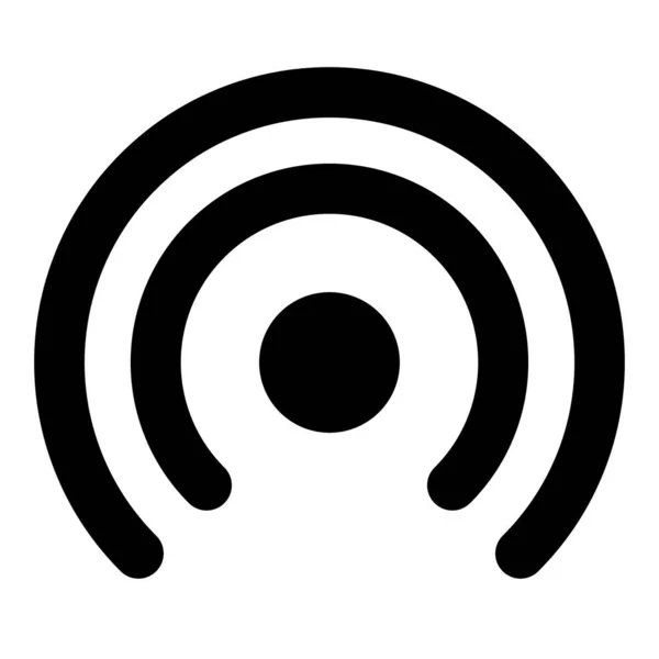Inalámbrico Señal Inalámbrica Internet Icono Forma Wifi Símbolo Ilustración Vector — Archivo Imágenes Vectoriales