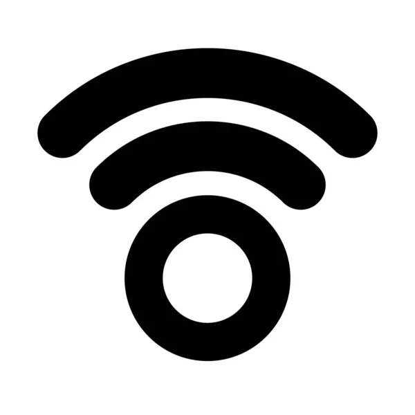 Inalámbrico Señal Inalámbrica Internet Icono Forma Wifi Símbolo Ilustración Vector — Archivo Imágenes Vectoriales