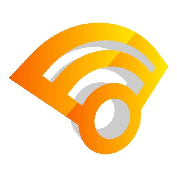 Wireless Sinal Sem Fio Internet Ícone Forma Wifi Símbolo Ilustração — Vetor de Stock