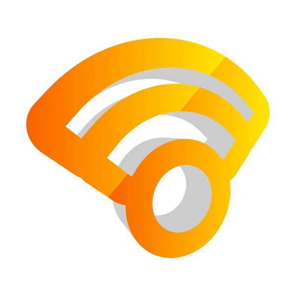 Bezdrátový Bezdrátový Signál Internet Ikona Tvaru Wifi Symbol Stock Vektorová — Stockový vektor