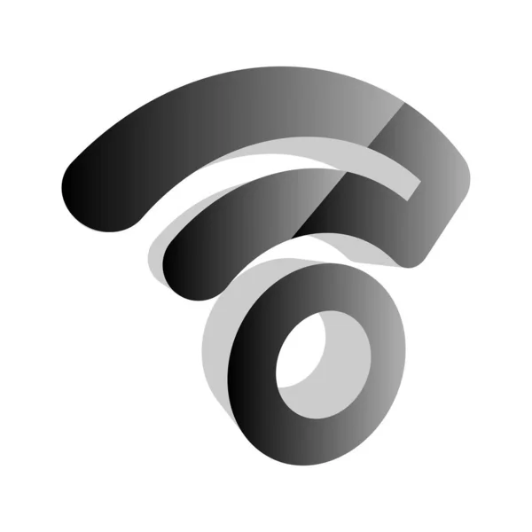Inalámbrico Señal Inalámbrica Internet Icono Forma Wifi Símbolo Ilustración Vector — Archivo Imágenes Vectoriales