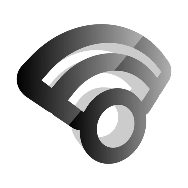 Wireless Sinal Sem Fio Internet Ícone Forma Wifi Símbolo Ilustração — Vetor de Stock