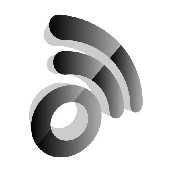 Bezdrátový Bezdrátový Signál Internet Ikona Tvaru Wifi Symbol Stock Vektorová — Stockový vektor