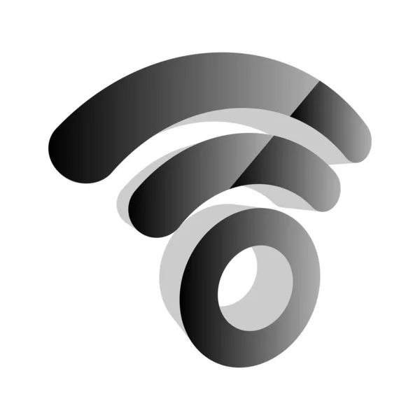 Беспроводной Беспроводной Сигнал Интернет Значок Формы Символ Векторная Иллюстрация Запаса — стоковый вектор