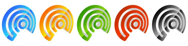 Ασύρματο Ασύρματο Σήμα Διαδίκτυο Wifi Σχήμα Εικονίδιο Σύμβολο Εικονογράφηση Διάνυσμα — Διανυσματικό Αρχείο
