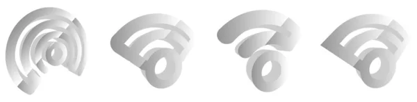 Wireless Sinal Sem Fio Internet Ícone Forma Wifi Símbolo Ilustração —  Vetores de Stock