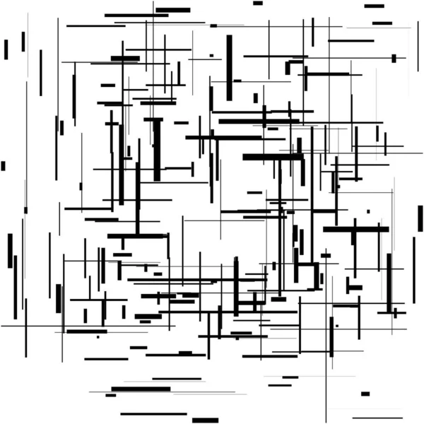 Zufälliges Chaotisches Raster Netzmuster Geometrische Textur Mit Zufälligen Linien — Stockvektor