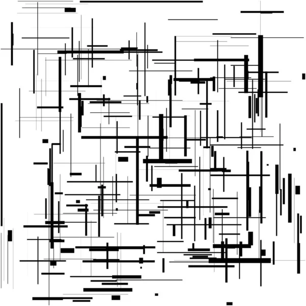 ランダム カオスグリッド メッシュパターン ランダムな線で幾何学的なテクスチャ — ストックベクタ