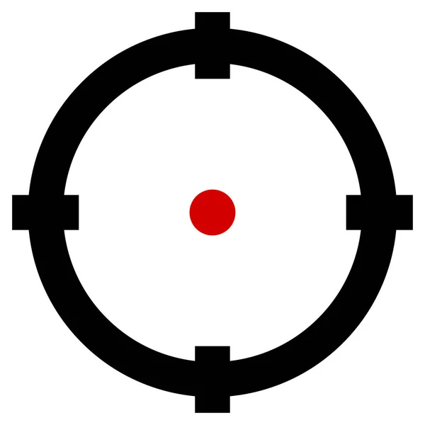 Crosshair Target Mark Reticule Icon Symbol — Stock Vector