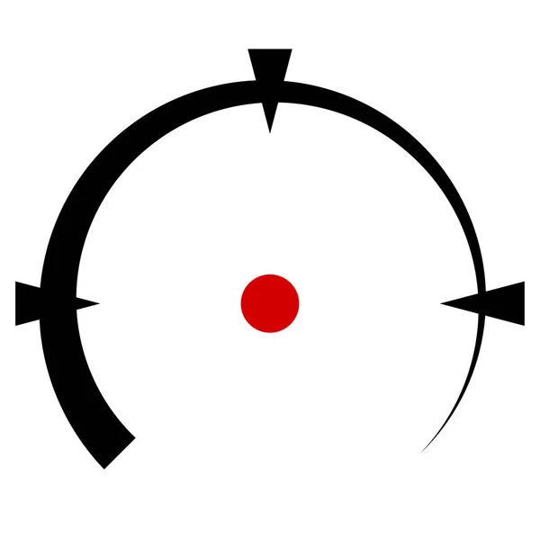 Crosshair Marque Cible Icône Réticule Symbole — Image vectorielle