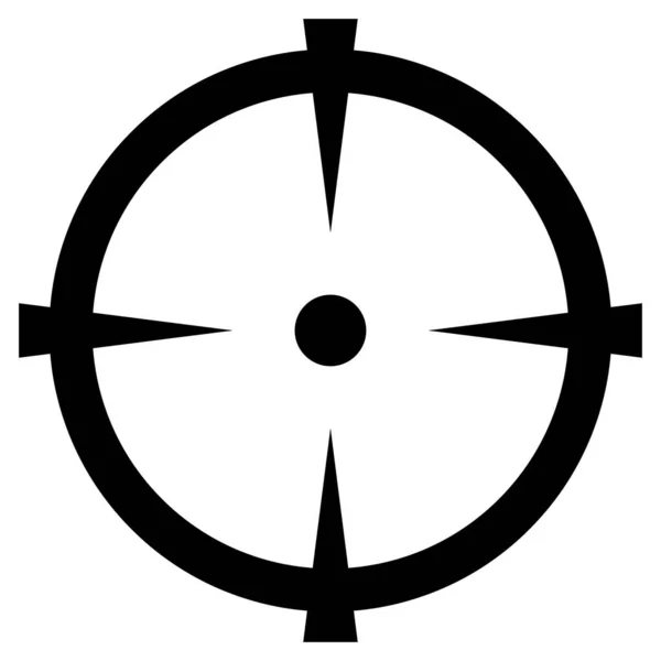 Crosshair Marque Cible Icône Réticule Symbole — Image vectorielle