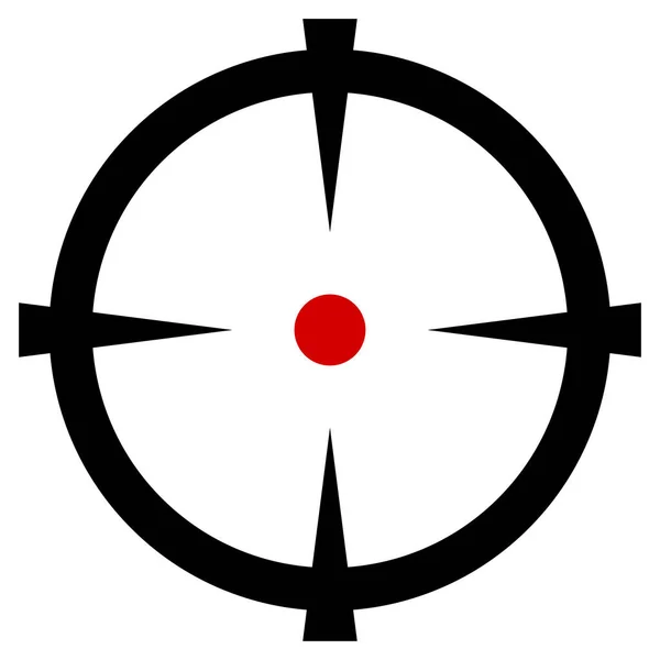 Crosshair Marca Destino Ícono Retícula Símbolo — Archivo Imágenes Vectoriales