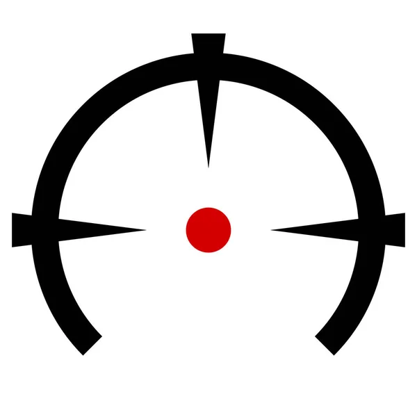 Crosshair Marca Destino Ícono Retícula Símbolo — Archivo Imágenes Vectoriales