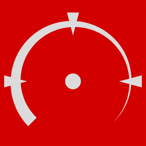 Crosshair Target Mark Reticule Icon Symbol — Stock Vector