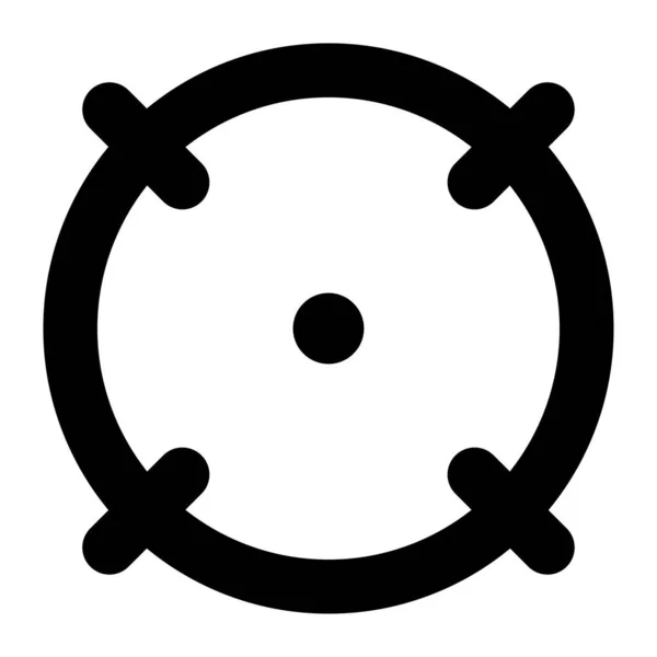 Crosshair Target Mark Ikon Reticule Simbol - Stok Vektor