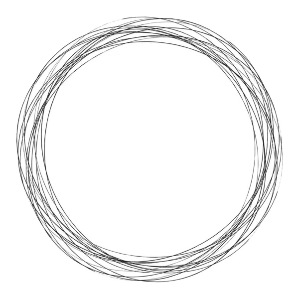 Cercles Aléatoires Abstraits Élément Circulaire Géométrique — Image vectorielle