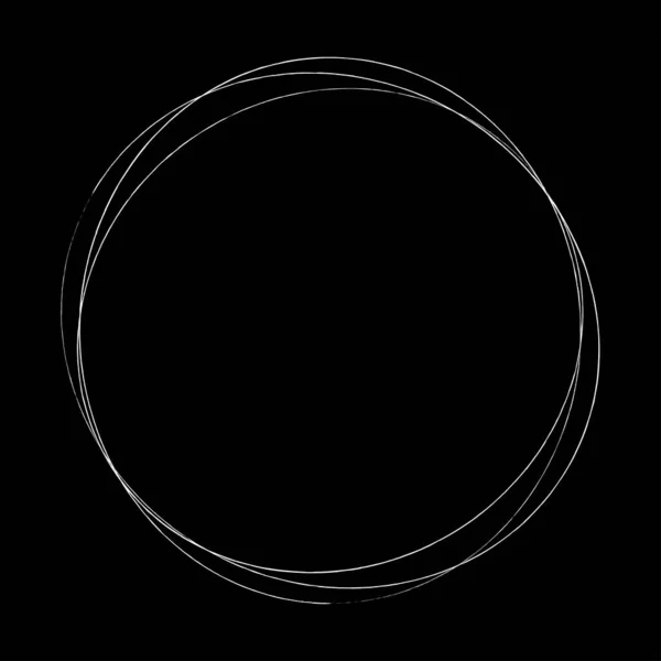 Abstrait Cercles Aléatoires Géométrique Circulaire Grungy Pinceau Texturé Effet Coup — Image vectorielle