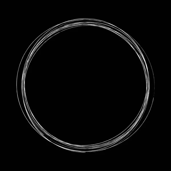 抽象的な円幾何学的な円形のグラニー テクスチャペイントブラシ ブラシストローク効果デザイン要素 — ストックベクタ