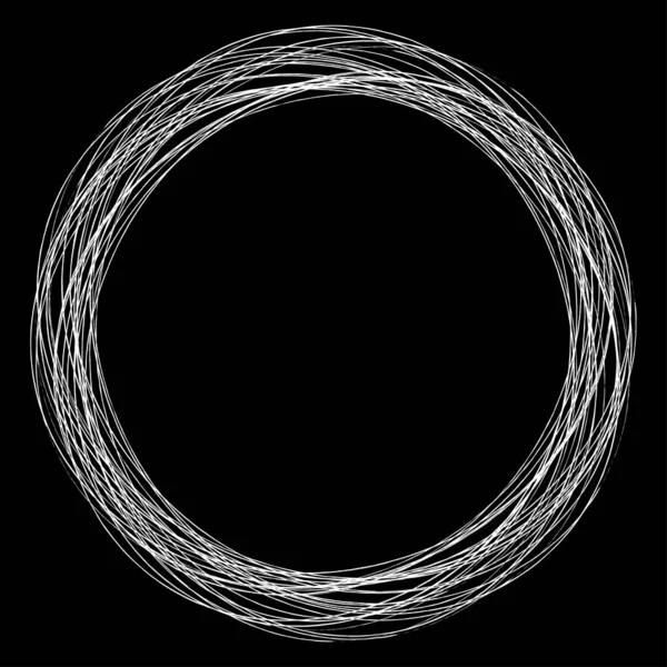 Abstraktní Náhodné Kruhy Geometrický Kruhový Grungy Texturovaný Štětec Design Efektu — Stockový vektor