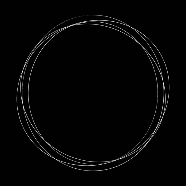 Abstrakte Zufällige Kreise Geometrische Kreisförmige Grungy Strukturierte Pinsel Pinselstrich Effekt — Stockvektor