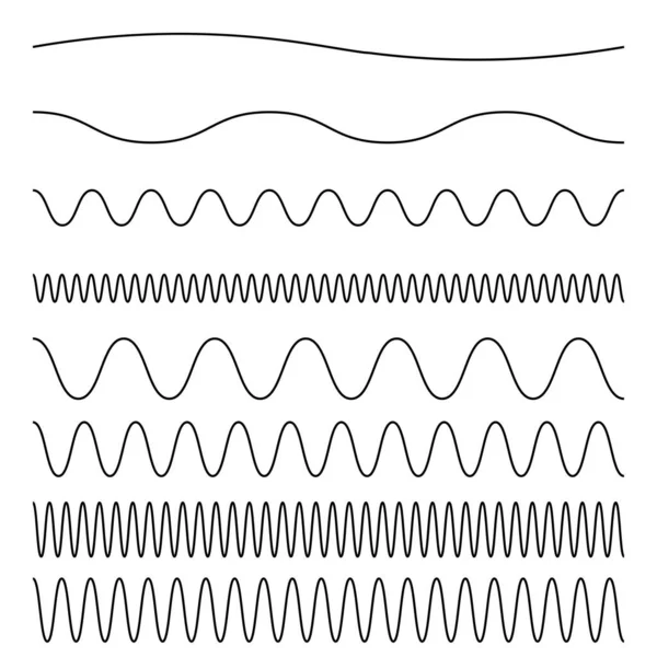 Ondeggiante Ondulato Linea Zig Zag Incrociata Elemento Strisce — Vettoriale Stock