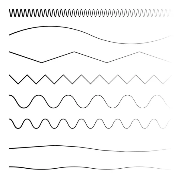波浪形 波浪形 锯齿形交叉线 条纹形 — 图库矢量图片