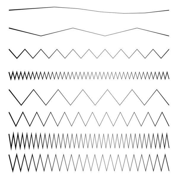 Hullámos Hullámzó Cikcakkos Keresztvonal Csíkos Elem — Stock Vector