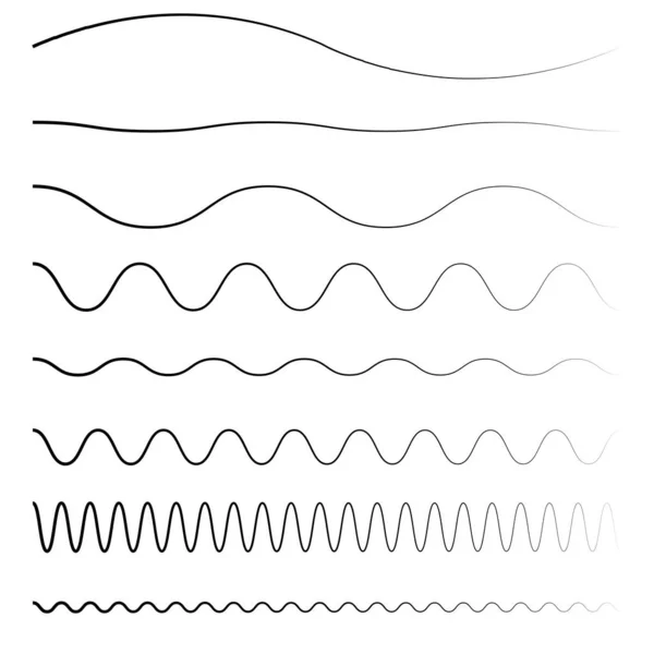 波浪形 波浪形 锯齿形交叉线 条纹形 — 图库矢量图片