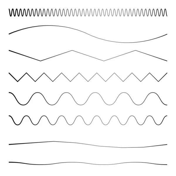 Ondulé Ondulé Zigzag Ligne Crisscross Élément Bande — Image vectorielle