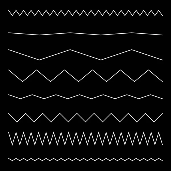 Ondulado Acenando Ziguezague Linha Cruzada Elemento Listra —  Vetores de Stock
