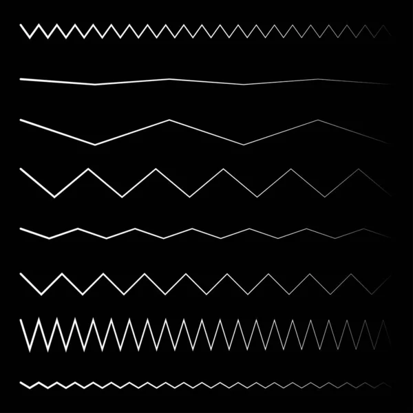 Dalgalı Dalgalı Zigzag Çapraz Çizgi Çizgili Element — Stok Vektör