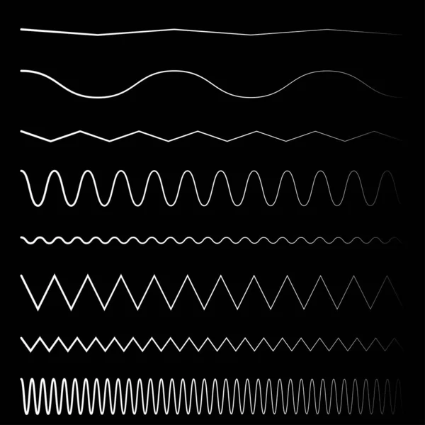 Wavy Waving Zigzag Crisscross Line Stripe Element — Stock Vector
