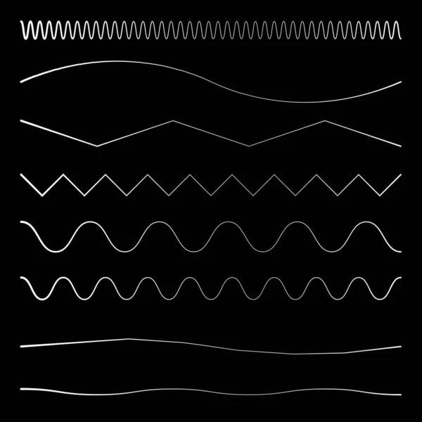 波浪形 波浪形 锯齿形交叉线 条纹形 — 图库矢量图片