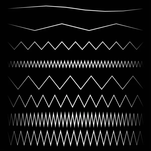 Wellenförmige Winkende Zickzackige Linie Streifenelement — Stockvektor