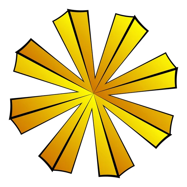 Irradiar Mandala Motivo Geométrico Circular Ícone Forma Ilustração Vetor Estoque —  Vetores de Stock