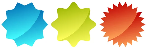 Starburst Sunburst Price Tag Label Icon Blank Пустое Пространство Кнопка — стоковый вектор