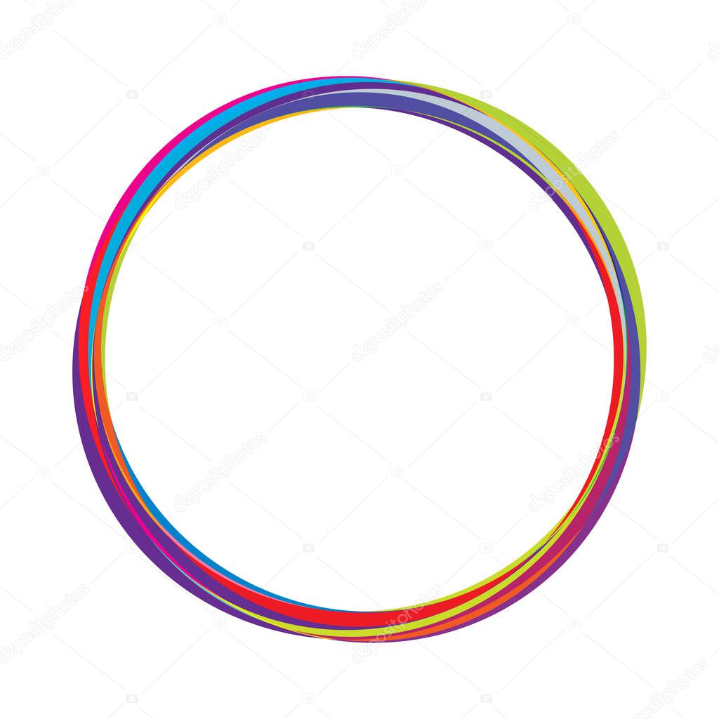 Abstract random circles geometric circular element