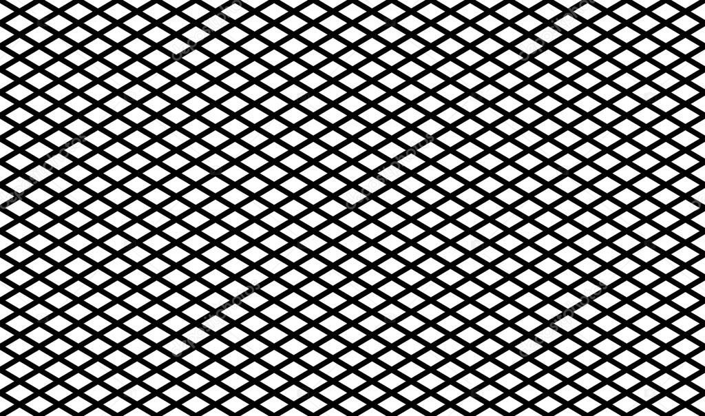 Diagonal, oblique grid, mesh pattern. Lattice, grating, trellis texture. Diagonal plexus, reticulate background